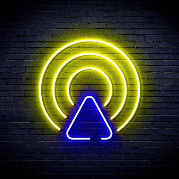 ADVPRO Radio Wave Ultra-Bright LED Neon Sign fnu0400 - Blue & Yellow