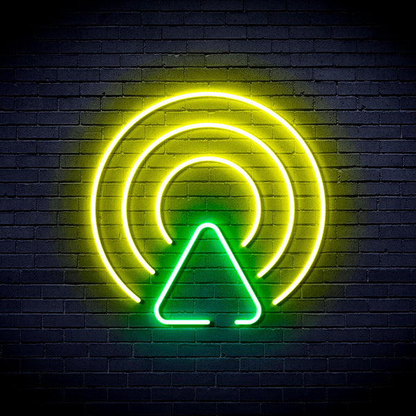 ADVPRO Radio Wave Ultra-Bright LED Neon Sign fnu0400 - Green & Yellow