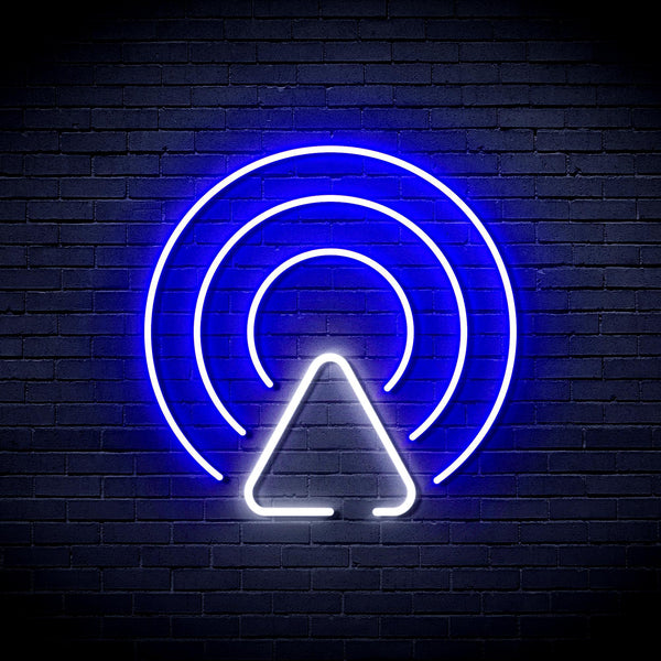 ADVPRO Radio Wave Ultra-Bright LED Neon Sign fnu0400 - White & Blue