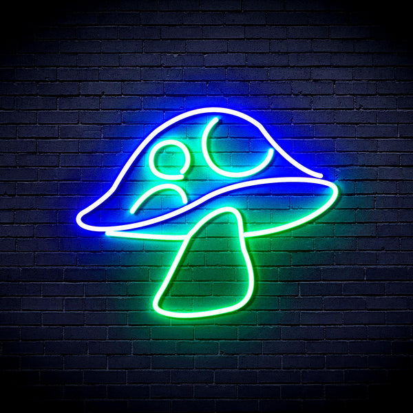 ADVPRO Mushroom Ultra-Bright LED Neon Sign fnu0401 - Green & Blue