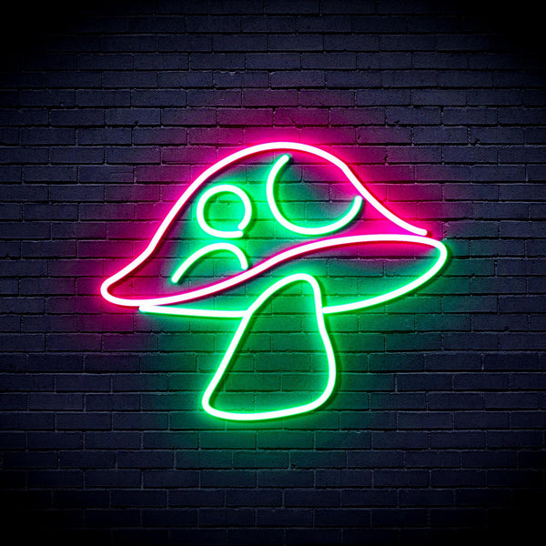 ADVPRO Mushroom Ultra-Bright LED Neon Sign fnu0401 - Green & Pink