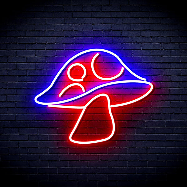 ADVPRO Mushroom Ultra-Bright LED Neon Sign fnu0401 - Red & Blue