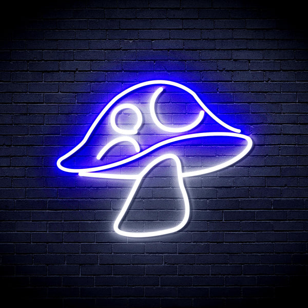 ADVPRO Mushroom Ultra-Bright LED Neon Sign fnu0401 - White & Blue