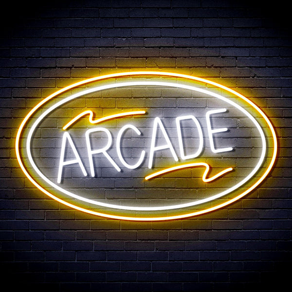 ADVPRO Arcade Ultra-Bright LED Neon Sign fnu0418 - White & Golden Yellow