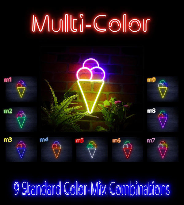 ADVPRO Ice-cream Ultra-Bright LED Neon Sign fnu0421 - Multi-Color