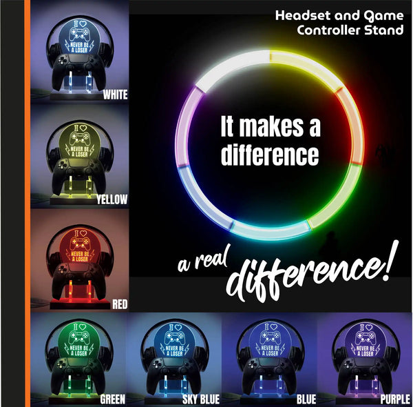 ADVPRO Skull game combine together Personalized Gamer LED neon stand hgA-p0057-tm - 7 Color