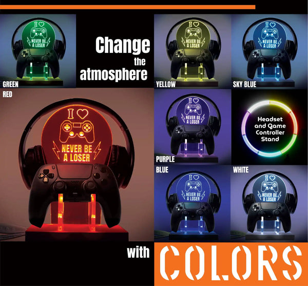 ADVPRO Skull game combine together Personalized Gamer LED neon stand hgA-p0057-tm - Color