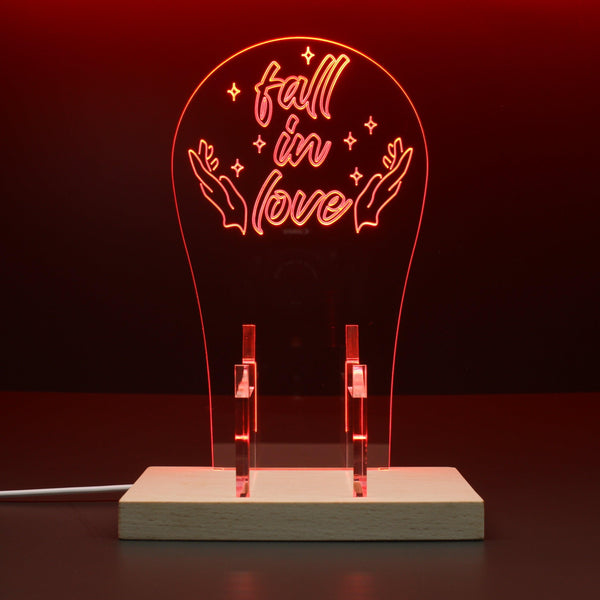 ADVPRO Fall in Love Gamer LED neon stand hgA-j0027 - Red