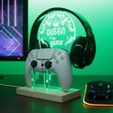 ADVPRO Queen of The Game with Classic Border Gamer LED neon stand hgA-j0030 - Green