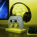 ADVPRO Queen of The Game with Classic Border Gamer LED neon stand hgA-j0030 - Yellow