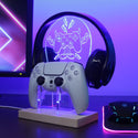 ADVPRO Game Controller Become Monster Gamer LED neon stand hgA-j0039 - Blue
