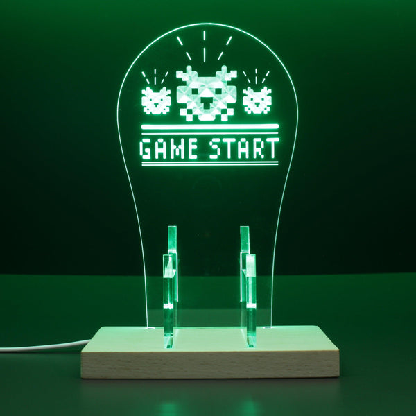 ADVPRO Game Start - Monster Icon Gamer LED neon stand hgA-j0052 - Green