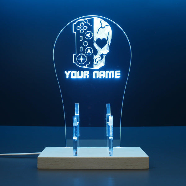 ADVPRO Skull game combine together Personalized Gamer LED neon stand hgA-p0057-tm - Sky Blue
