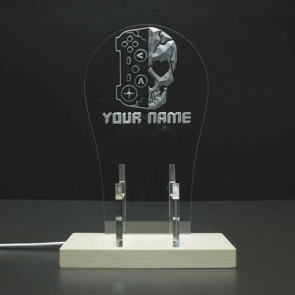 ADVPRO Skull game combine together Personalized Gamer LED neon stand hgA-p0057-tm