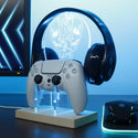 ADVPRO Game gear inside the skull head Personalized Gamer LED neon stand hgA-p0067-tm - Sky Blue