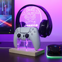 ADVPRO Cutie devil cat playing game Personalized Gamer LED neon stand hgA-p0068-tm - Purple