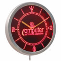 ADVPRO Computer Services & Upgrade Repairs Neon Sign LED Wall Clock nc0306 - Red