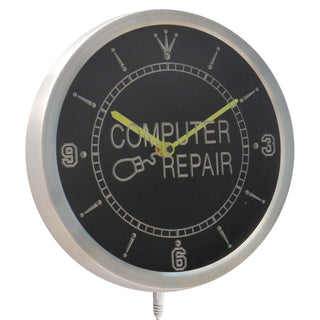 ADVPRO Computer Repair Services Display Neon Sign LED Wall Clock nc0322 - Multi-color