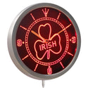 AdvPro - Irish Pub Shamrock Bar Beer Neon Sign LED Wall Clock nc0328 - Neon Clock