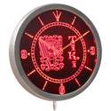 ADVPRO Tiki Bar Surfer Mask Beer Neon Sign LED Wall Clock nc0348 - Red