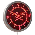 AdvPro - Pool Hall Room Bar Beer Neon Sign LED Wall Clock nc0350 - Neon Clock