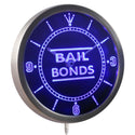 ADVPRO Bail Bonds Shop Gift Neon Sign LED Wall Clock nc0354 - Blue