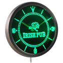 AdvPro - Irish Pub Shamrock Bar Club Neon Sign LED Wall Clock nc0381 - Neon Clock