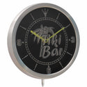 ADVPRO The Tiki Bar Palm Tree Beer Neon Sign LED Wall Clock nc0385 - Multi-color