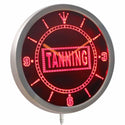 ADVPRO Tanning Sun Bathing Display Neon Sign LED Wall Clock nc0397 - Red