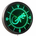 AdvPro - Gecko Lizard Display D?cor Bar Beer Neon Sign LED Wall Clock nc0414 - Neon Clock