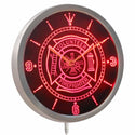 ADVPRO Firefighter Volunteer Fire Department Bar Beer Neon Sign LED Wall Clock nc0424 - Red