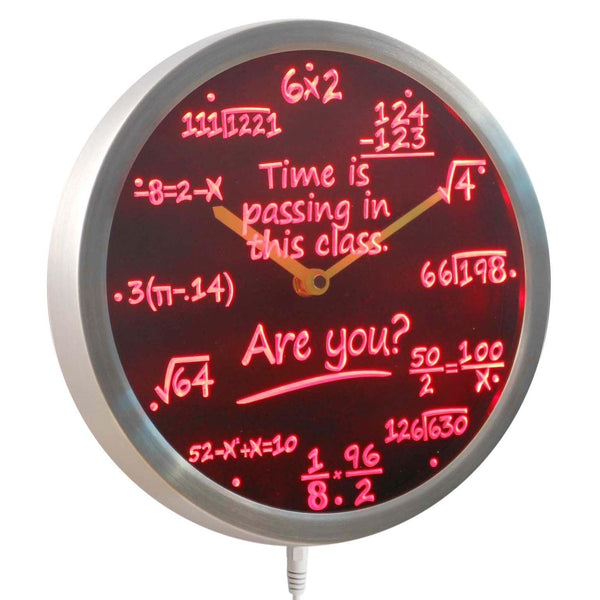 AdvPro - Math Class Time is Passing are You? Gift Decor LED Neon Wall Clock nc0463 - Neon Clock
