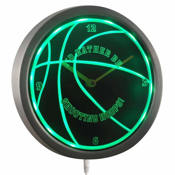AdvPro - Basketball Sport Neon Sign LED Wall Clock nc0914 - Neon Clock