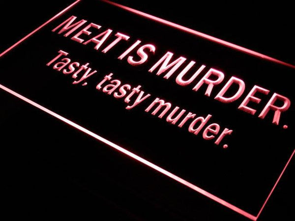 ADVPRO Meat is Murder Tasty Murder Bar Neon Light Sign st4-s020 - Red