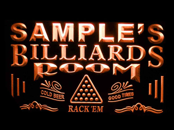 ADVPRO Name Personalized Custom Billiards Pool Bar Room Neon Sign st4-pj-tm - Orange