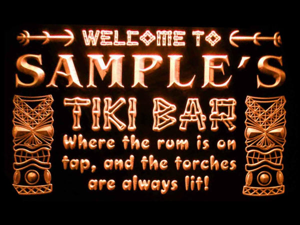 ADVPRO Name Personalized Custom Tiki Bar Beer Neon Light Sign st4-pm-tm - Orange