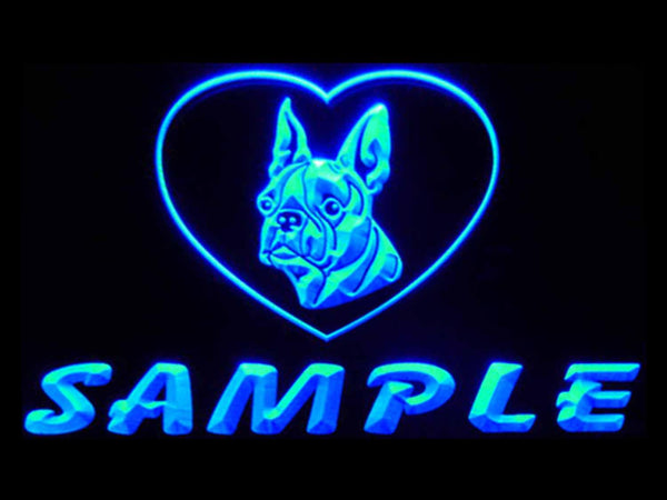 ADVPRO Name Personalized Custom Boston Terrier Dog House Home Neon Sign st4-vc-tm - Blue