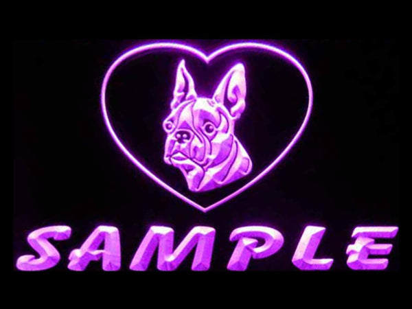 ADVPRO Name Personalized Custom Boston Terrier Dog House Home Neon Sign st4-vc-tm - Purple