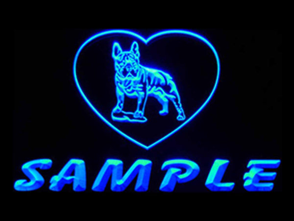 ADVPRO Name Personalized Custom French Bulldog Dog House Home Neon Sign st4-vh-tm - Blue