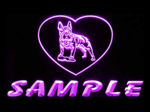 ADVPRO Name Personalized Custom French Bulldog Dog House Home Neon Sign st4-vh-tm - Purple