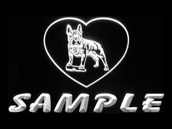 ADVPRO Name Personalized Custom French Bulldog Dog House Home Neon Sign st4-vh-tm - White