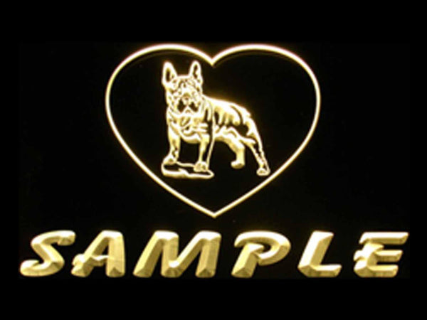 ADVPRO Name Personalized Custom French Bulldog Dog House Home Neon Sign st4-vh-tm - Yellow