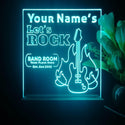 ADVPRO Band room_guitar with fire Personalized Tabletop LED neon sign st5-p0016-tm - Sky Blue