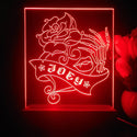 ADVPRO Skull hand with rose and love Personalized Tabletop LED neon sign st5-p0064-tm - Red