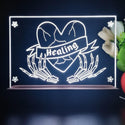 ADVPRO Skull hand healing broken heart Tabletop LED neon sign st5-j5036 - White