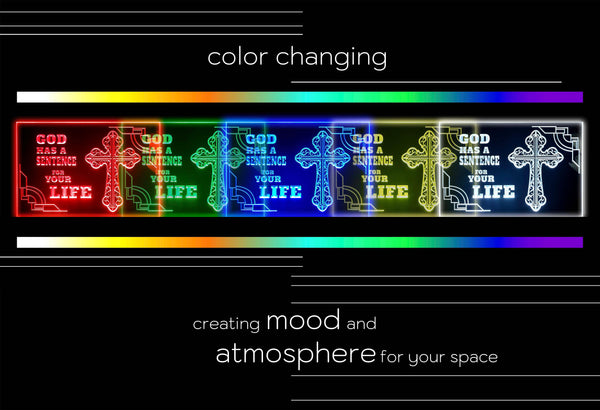 ADVPRO God has a sentence for your life Tabletop LED neon sign st5-j5076 - Color Changing