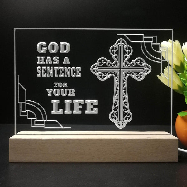ADVPRO God has a sentence for your life Tabletop LED neon sign st5-j5076 - 7 Color