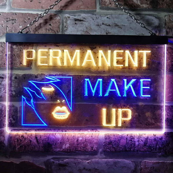 ADVPRO Permanent Make Up Dual Color LED Neon Sign st6-i0052 - Blue & Yellow