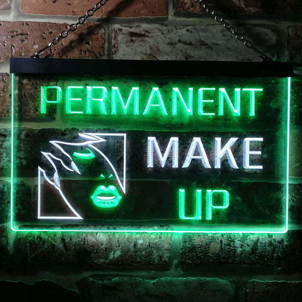 ADVPRO Permanent Make Up Dual Color LED Neon Sign st6-i0052 - White & Green