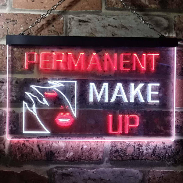 ADVPRO Permanent Make Up Dual Color LED Neon Sign st6-i0052 - White & Red